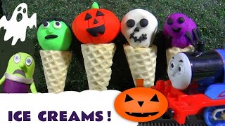 Thomas Halloween Play Doh Ice Cream with the Funlings [upl. by Angadresma]