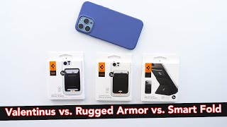 Spigen MagSafe Wallet Comparison  Valentinus vs Rugged Armor vs Smart Fold [upl. by Luebke]