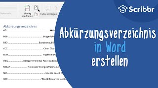 Abkürzungsverzeichnis in Word in 3 Schritten erstellen  Scribbr 🎓 [upl. by Suiradal560]