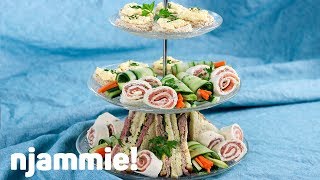 4x High tea hapjes Recept  njammie [upl. by Marti]