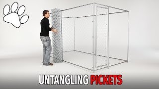 Untangling and Assembling Chainlink Kennels [upl. by Candide745]