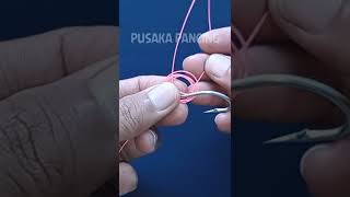 Simplest Hook Knot Technique  How To Tie A Hook [upl. by Aicekal]