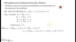 Recurrence Relations Part 2 Solving by Iteration Method [upl. by Harrietta]