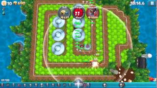 Tower Madness 2 52 Gadget Greens Hard 4 Stars [upl. by Atisor]