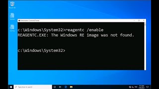 REAGENTCEXE The Windows RE image was not found [upl. by Pomfrey193]