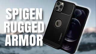 Spigen Rugged Armor iPhone 12 Pro Max Case Review [upl. by Barthol]