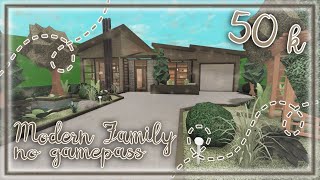 Bloxburg Build  Modern Family House no gamepass 50k [upl. by Randie351]