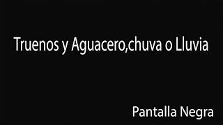 8Horas de Truenos y Aguaceros Fuertes para Dormir Relajado y Sonido de Lluvia con Pantalla Negra HD [upl. by Ulah]