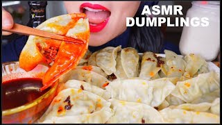 ASMR DUMPLINGS  FIRE SAUCE  MILK  水饺  LADU SAYUR  咀嚼音  먹방 SPICY DUMPLING CHALLENGE [upl. by Aisenat202]