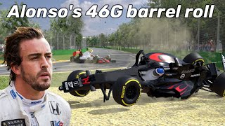 Alonso 3D Crash Animation  F1 2016 Australian GP [upl. by Kram]