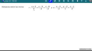 Distancia entre dos rectas en el espacio [upl. by Vale]
