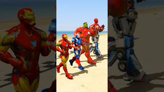 SPIDERMAN 🌈 IRONMAN 🛑 HULK vs SQUID GAME vs SUPERHEROES shorts squidgame spiderman [upl. by Ylil]