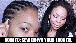 How to Sewin Your Lace Frontal NO GLUE ft VIP BEAUTY HAIR [upl. by Saxet]