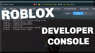 ROBLOX STUDIO  How to use the OutputDeveloper Console Parts WalkSpeed JumpPower [upl. by Nyraf]