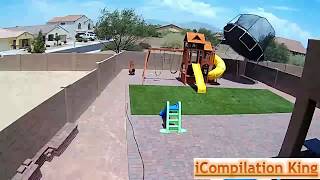 Flying Trampolines Blown Away By Wind Compilation [upl. by Ailicec626]