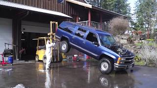 Part 2  Blue Suburban  Diesel Conversion  Cummins 6BT 12 Valve Swap [upl. by Mead615]