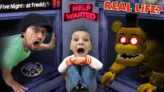 FIVE NIGHTS at FREDDYS HELP WANTED Part 1 FGTEEV Real Life [upl. by Chae]