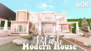 40k Blush modern house  Bloxburg build [upl. by Pollak]