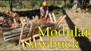 Making and Using Modular Sawbucks  Efficient Firewood Cutting [upl. by Hecker572]