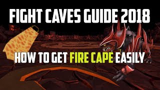 Runescape 3  Fight CavesJad guide 2018  FIRE CAPE EASY [upl. by Aissej]