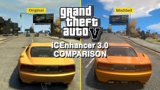 GTA IV iCEnchancer 30 Mod  Graphics Comparison [upl. by Fitzger]