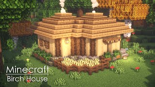 Minecraft How To Build a Birch Survival House [upl. by Ahcurb]