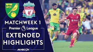 Norwich City v Liverpool  PREMIER LEAGUE HIGHLIGHTS  8142021  NBC Sports [upl. by Ahsilahs]