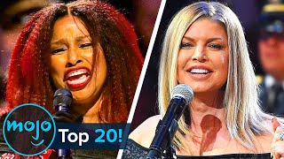 Top 20 American National Anthem Performance Fails [upl. by Larrisa]