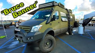 Tourig Built quotBruce Bannerquot Expedition 4x4 Mercedes Sprinter Van Conversion [upl. by Eiramanit]