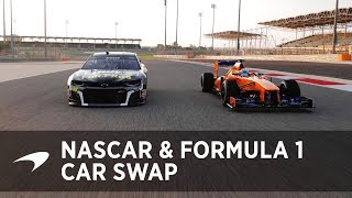 Jimmie Johnson and Fernando Alonso car swap [upl. by Tnecnivleahcim817]