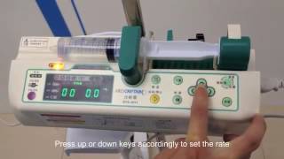 How to operate syringe pump MedCaptain SYS 3011 [upl. by Anhej326]