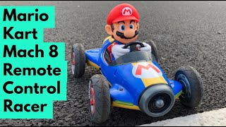 Carrera RC  Super Mario Kart Mach 8 Remote Control Car Race Demo [upl. by Xirdnek]