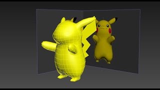 3ds Max Pokemon Pikachu Low Poly modeling Part 1 [upl. by Yrrem]