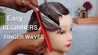 HOW TO DO FINGER WAVES FOR BEGINNERS [upl. by Ykcub531]