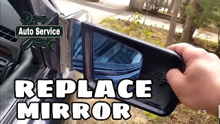 How to Replace Side RearView Mirror Мercedes w210 [upl. by Itnahs]