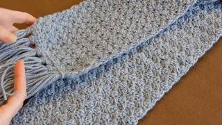 Crochet Scarf Tutorial 1  Easy Elegant And Simple  Beginner Level [upl. by Oznol]