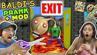 BALDIS BASICS NO EXIT ESCAPE  PRANK amp MOD FGTEEV RAGE Teacher Ending Education amp Learning 2 [upl. by Ellan]