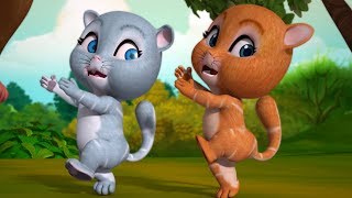 Do Billiyan Aur Ek Bandar  Hindi Rhymes for Children  Infobells [upl. by Huang660]