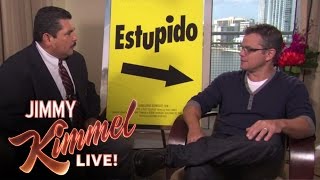 Guillermo Crashes Matt Damon Interview [upl. by Drusilla]