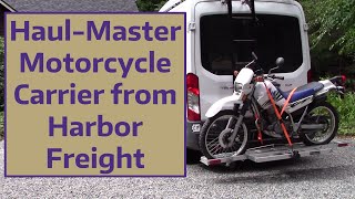 HaulMaster Motorcycle Carrier from Harbor Freight [upl. by Ahsiuqram668]