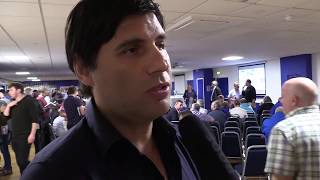 INTERVIEW Dejan Stefanovic visits Fratton Park [upl. by Notlrac]