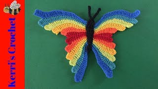 Crochet Butterfly Tutorial  Crochet Applique Tutorial [upl. by Decima]