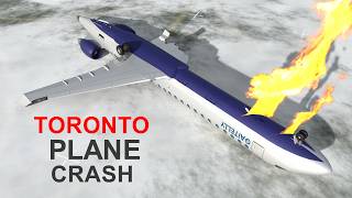 How Plane Crash amp Flip Over in Toronto [upl. by Annatsirhc289]