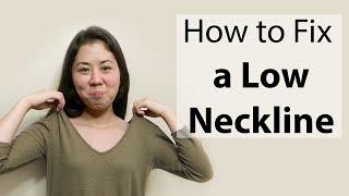 How to Fix a Low Neckline V Neck  Beginner Sewing Tutorial  DIY Tailoring [upl. by Uranie]