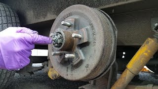 How To Replace RV Trailer Brakes Hubs Rotors amp Repack Bearing Grease [upl. by Annod]