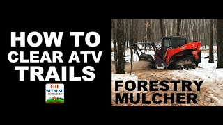 Clearing ATV Trails  Using a Forestry Mulcher on a Kubota Skidsteer [upl. by Hasile624]