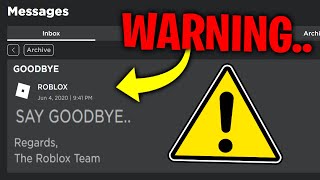 If You Get This CREEPY Message DELETE ROBLOX [upl. by Nerrot]