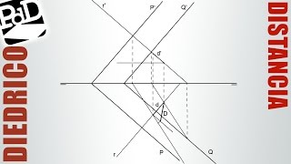 Distancia entre planos paralelos Sistema Diédrico [upl. by Gregor352]