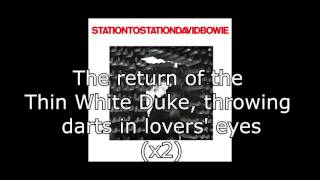 Station to Station  David Bowie  Lyrics [upl. by Meill312]