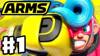 ARMS  Gameplay Walkthrough Part 1  Spring Man Grand Prix Nintendo Switch [upl. by Som]